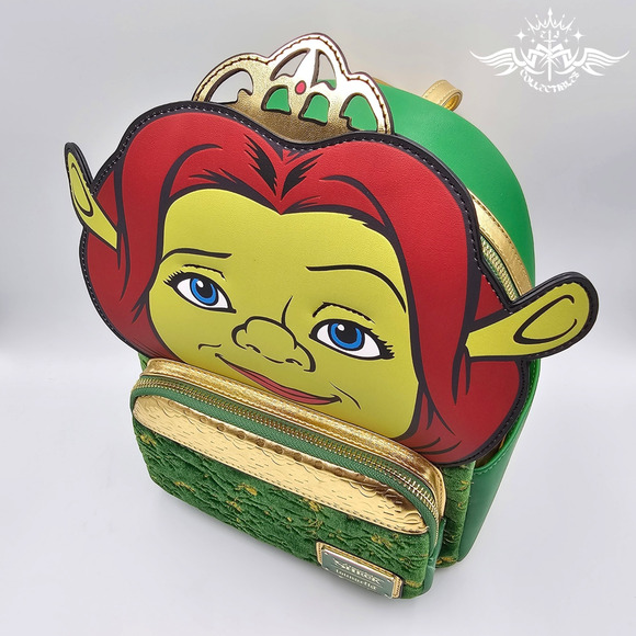 Loungefly DreamWorks Shrek Princess Fiona Green Gold Mini Backpack Bag New - Picture 4 of 13